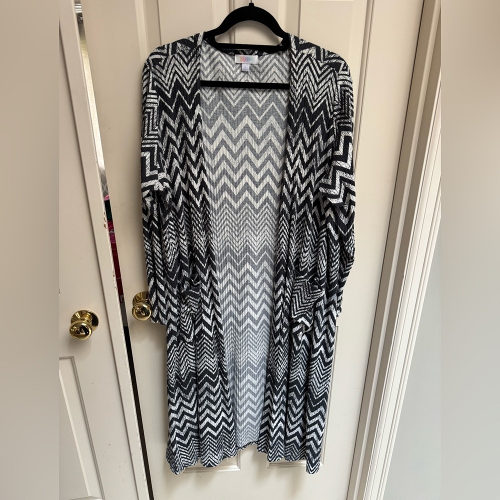 Lularoe Sarah Cardigan Chevron Pattern